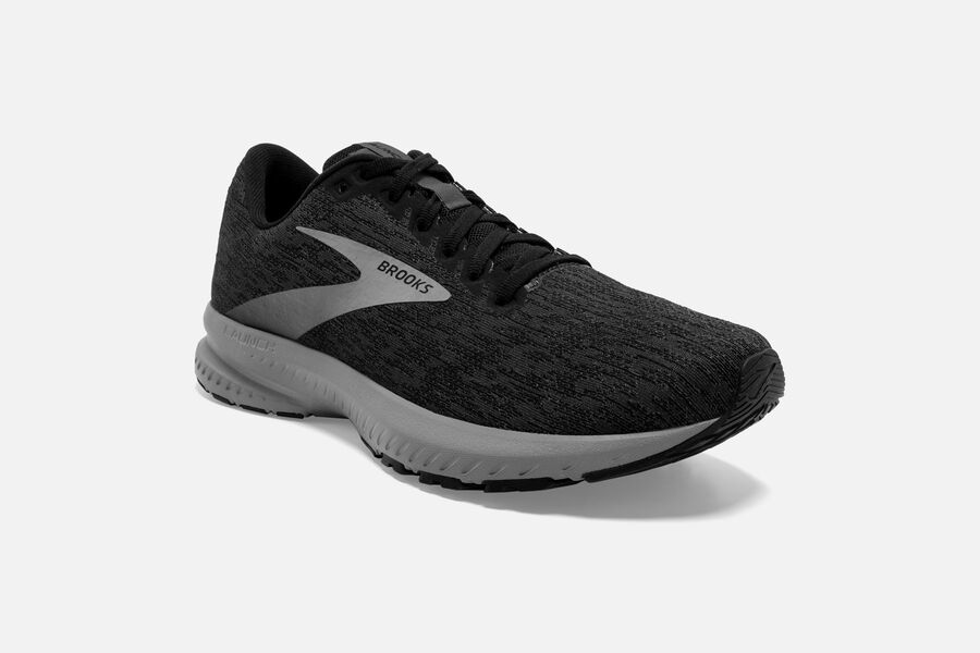 Brooks Running Shoes - Launch 7 Road Mens - Black/Grey - ILT-973084